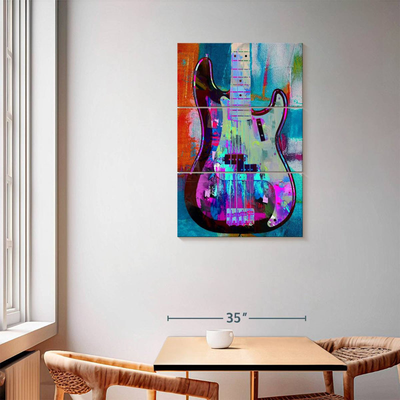 Abarca Painted Precision Bass, 57" H x 36" W