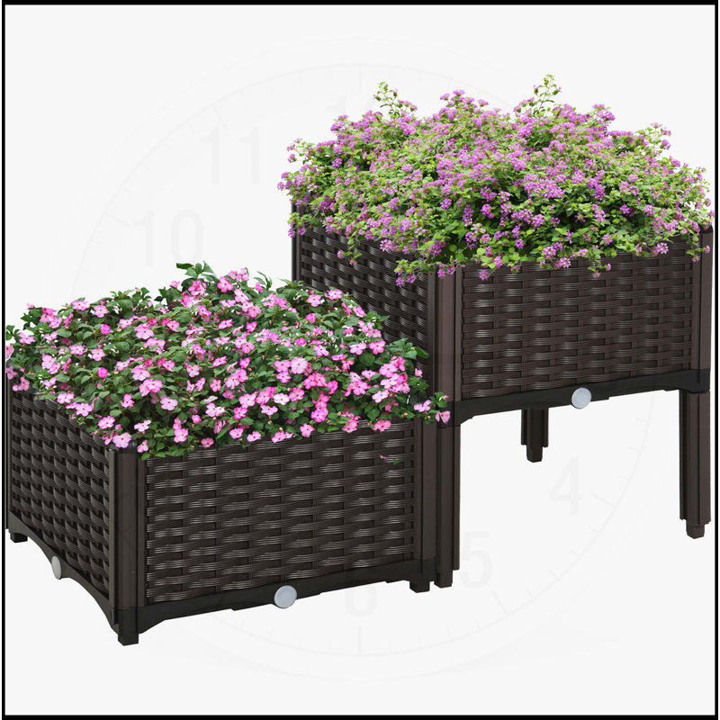 2 Piece Raised Garden Bed with Legs