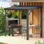 Pavillons et abris de jardin modernes (doit inclure le cadre), abri de patio en acier 8 x 5