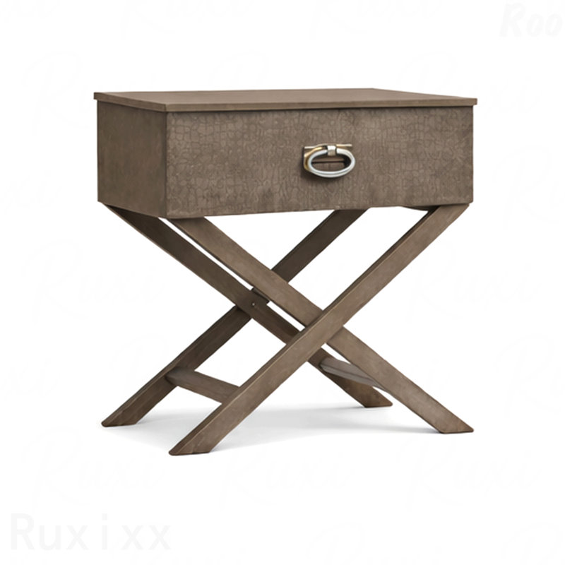Table de chevet grise