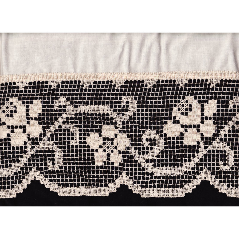 Cantonnière 59 po Meryem Lace, Beige/Écru