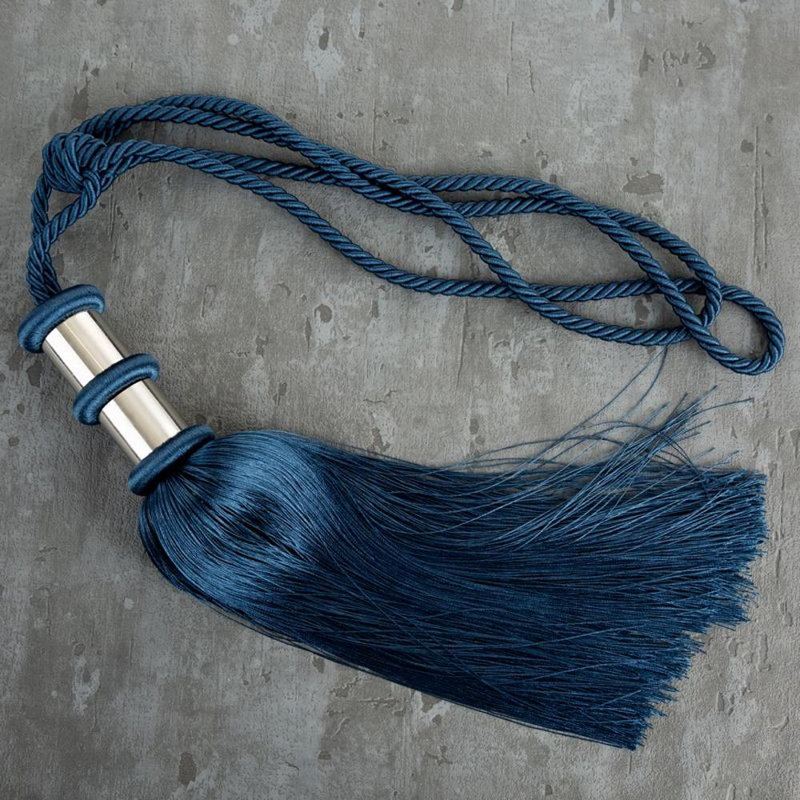 Hallee Fabric 38cm Curtain Tieback, Blue