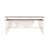 Dean Console Table, USB and Cubbies, 76 Inch Rectangular Brown, White