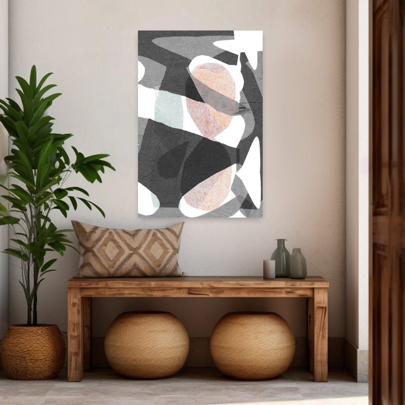 Papier 2, art abstrait contemporain, H 48 po x l 32 po