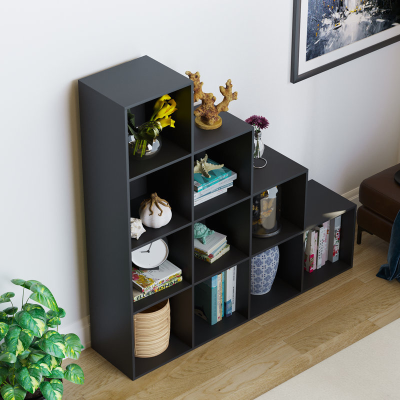 128cm H x 128cm W Cube Bookcase, Black