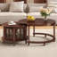 Table basse ronde avec portes en verre