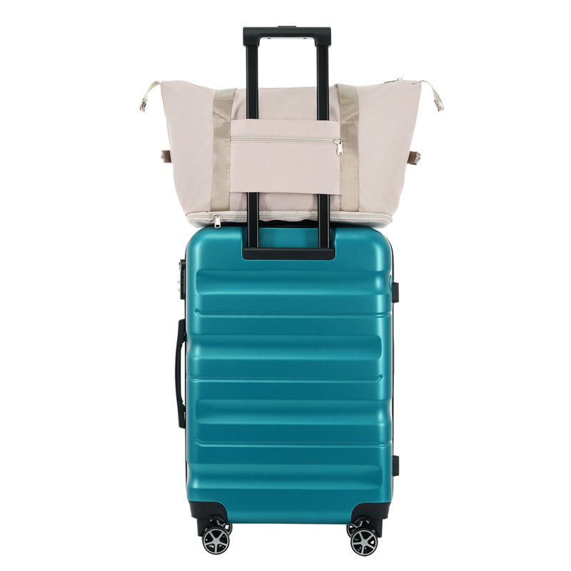 Ensemble de valises en plastique Hardshell - Valises légères et durables avec deux roulettes pivotantes, tailles de bagage à main et pour bagages