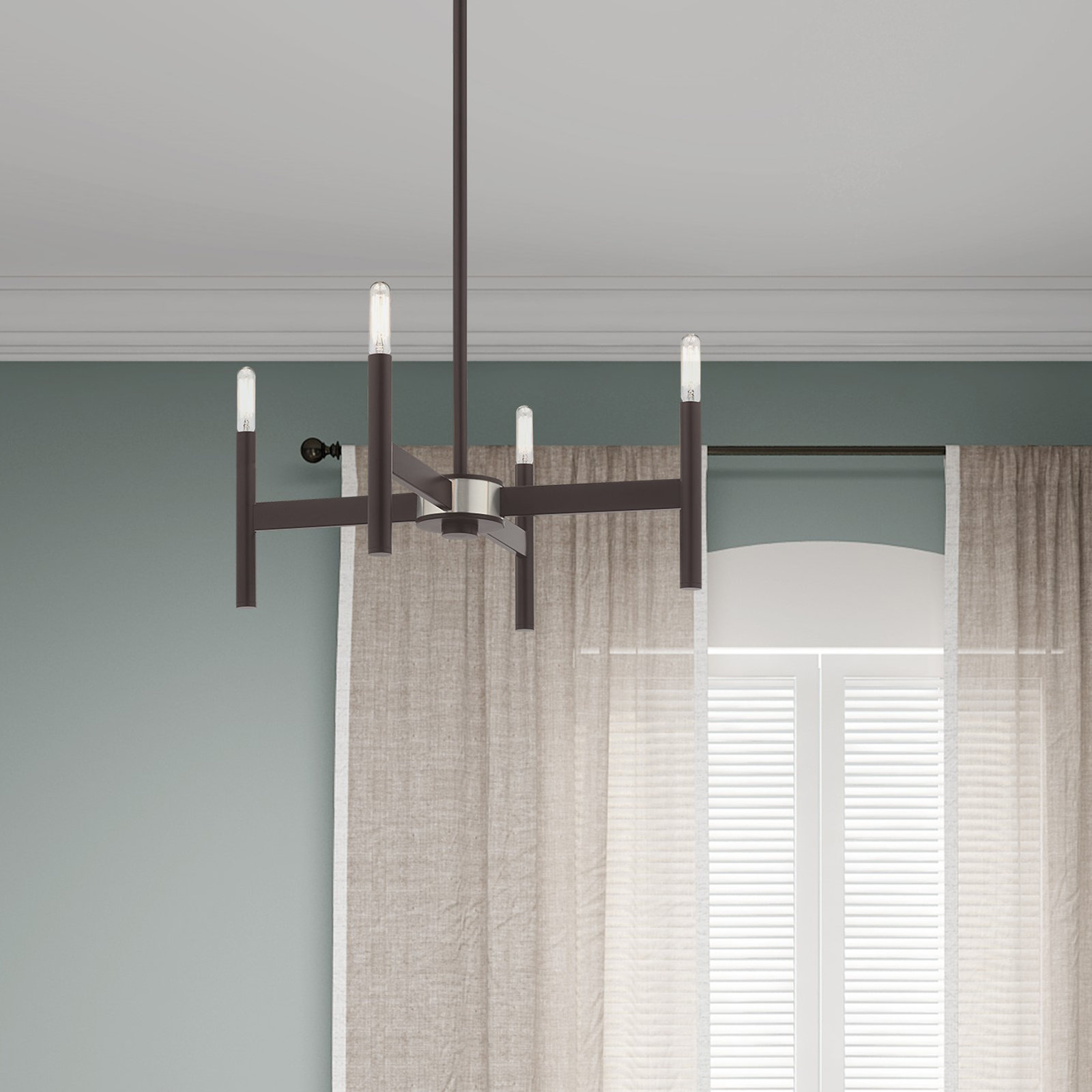 Martella Chandelier, Bronze, 4 - Light