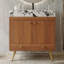 Meuble-lavabo autoportant Mid-Century avec plateau en faux marbre et lavabo en céramique-1016849857
