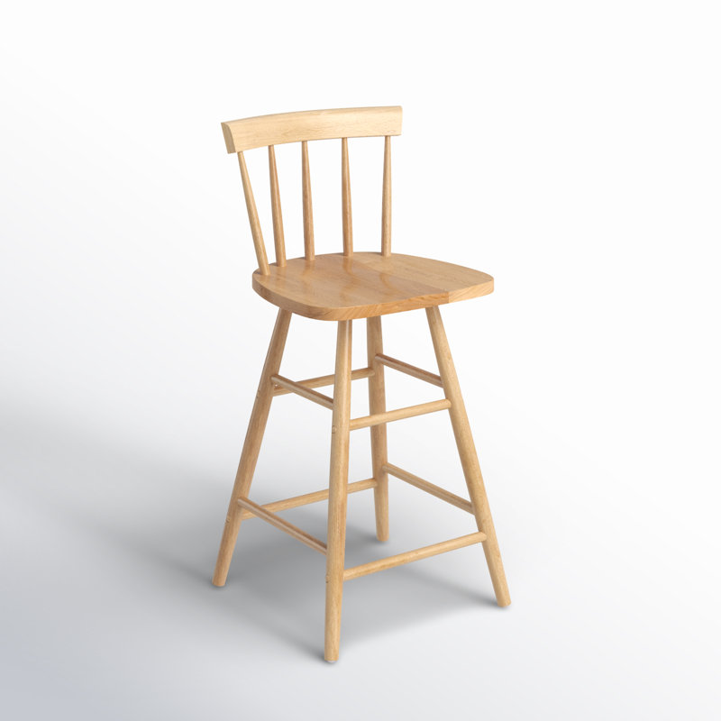 Bismarck Tally Wood Counter Stool, Natural