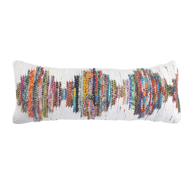 Chindi Handmade Geometric Multicolor 100% Cotton Throw Pillow Cover