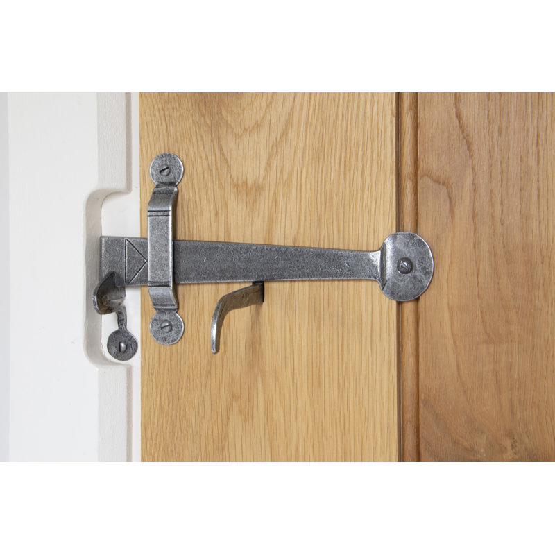 Bean Latch Door Handle Kit, Pewter Patina