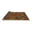 Tapis rouge/vert/bleu tissé à la machine-297752045