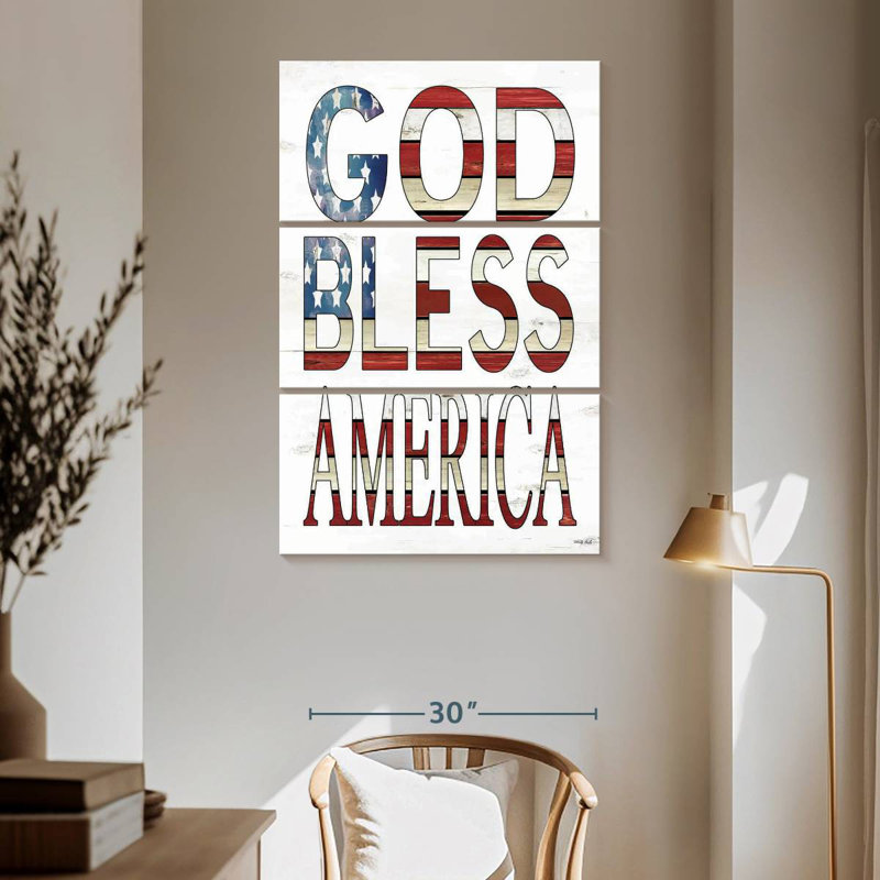 Kema Patriotic God Bless America, H 65 po x l 42 po