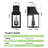 2-Light 20 In. Black Large Outdoor Wall Light Fixture, Waterproof Wall Lantern Sconce Farmhouse Hardwired Wall Mounted Front Door Porch Light (Set of 2)