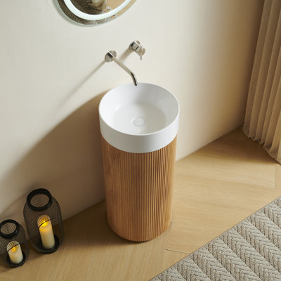 Meuble-lavabo à colonne 16 po