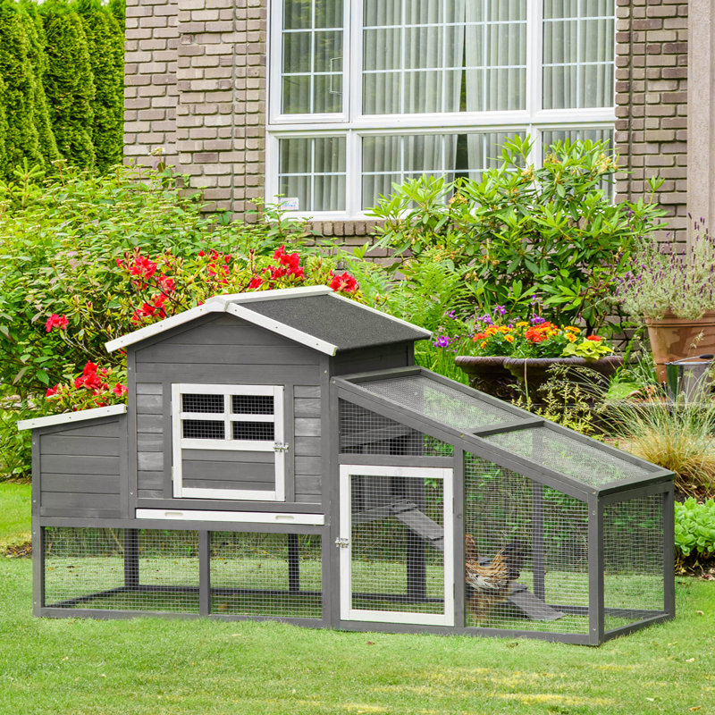 79" Wooden Chicken Coop, Outdoor Hen House