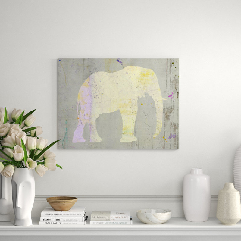 Elephantastic Print by Emma Brooks, Glass Coat, 24" H x 32" W