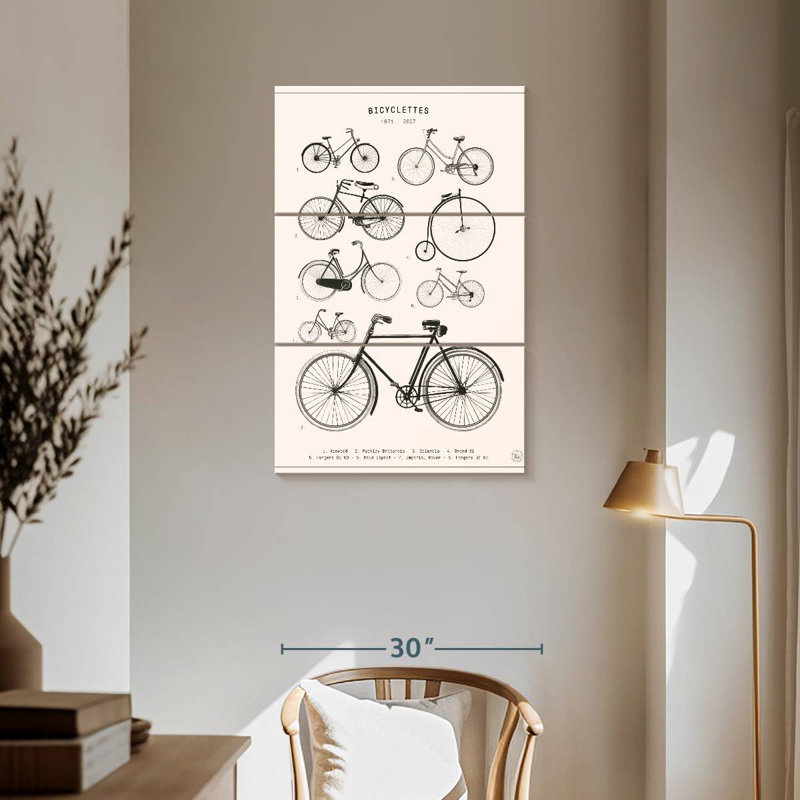 Bicyclettes, 57" H x 36" W