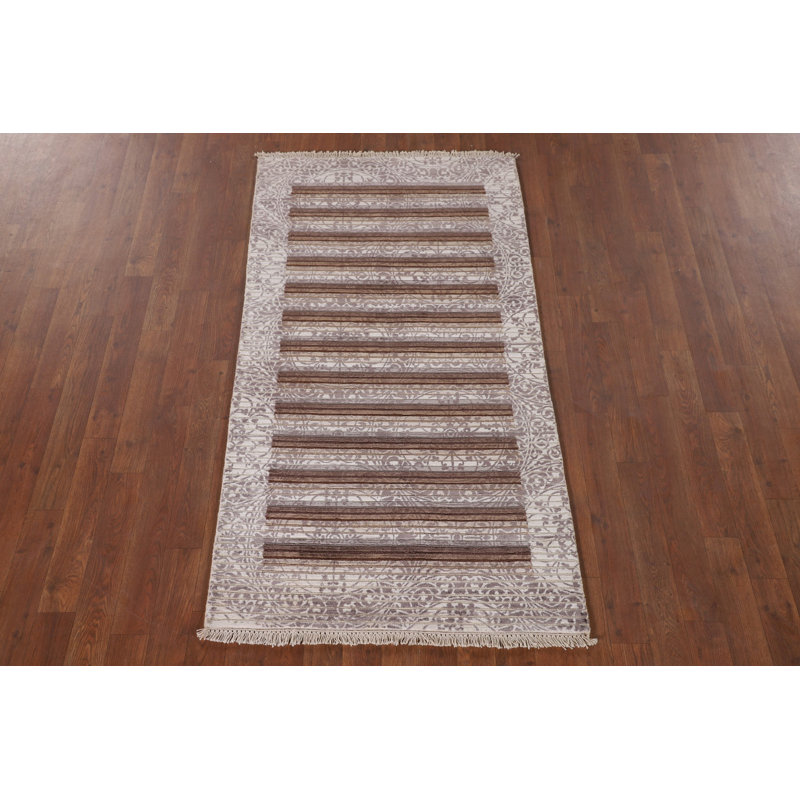 Handmade Modern Indian Abstract Rug 3x5