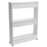 3 Tier Slim Rolling Storage Multi Purpose Laundry Cart 3-Tier