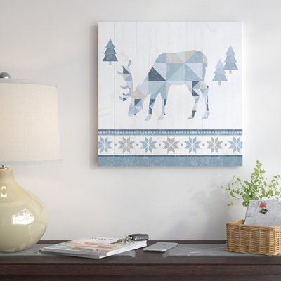 " Nordic Geo Lodge Deer II " by Wild Apple Portfolio