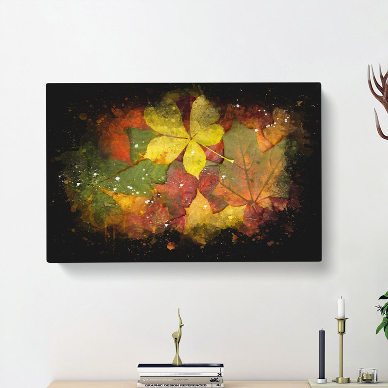 Leaves on an Autumn Forest - Wrapped Canvas, 35cm H x 50cm W x 3cm D