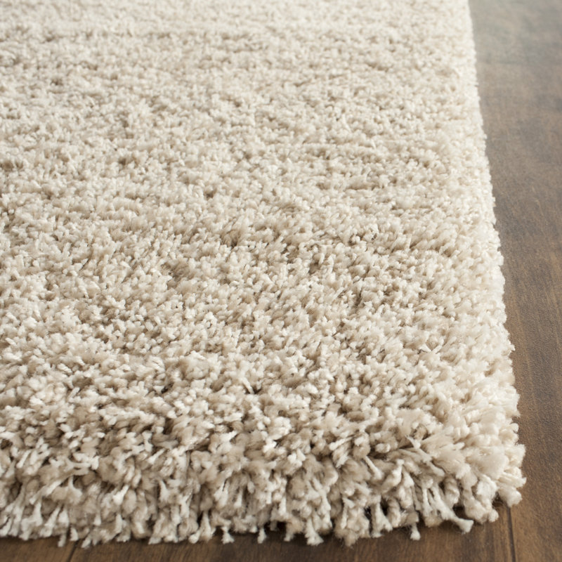 Shag Solid Color Area Rug In Beige, Runner 69 x 213 cm