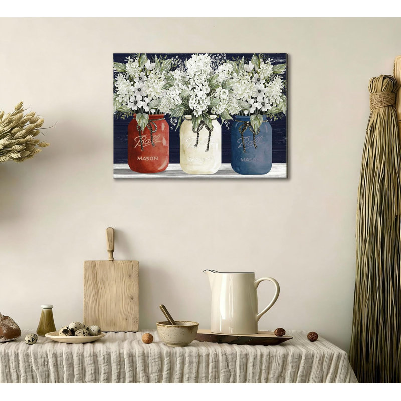 Art floral avec cadre en bois massif 16 "x 24"