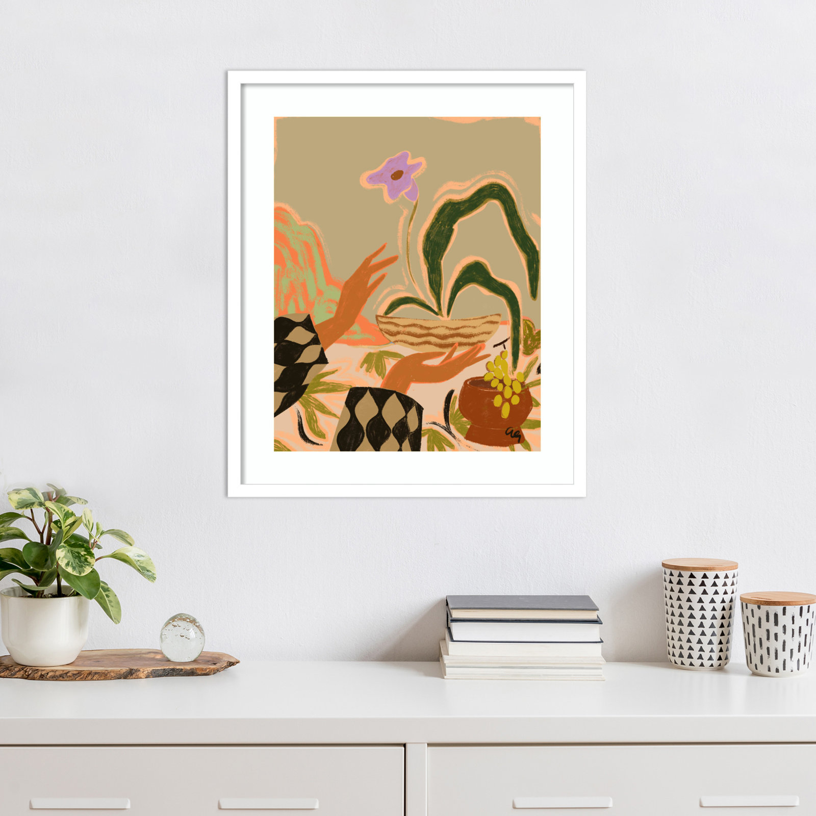 The Power Of One by Arty Guava Wood Framed Wall Art Print, White , 25" H x 21" W