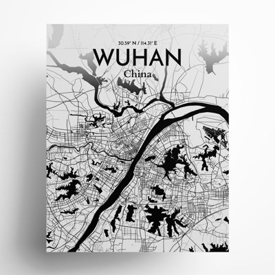 Carte de la ville de Whan, impression