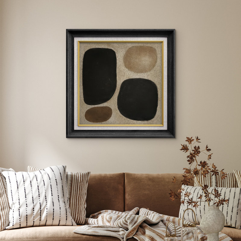 Art mural encadré de qualité supérieure - Impression géométrique abstraite pour la décoration de chambre à coucher - 26 po x 36 po