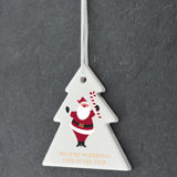 Xmas Most Wonderful Time Of The Year Tree Shaped Ceramic Ornament