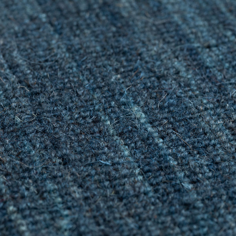 Poga Wool Hand Woven Area Rug, Blue, Rectangular 120 x 180cm