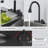 Black 3-function Pull-down Rain Kitchen Faucet