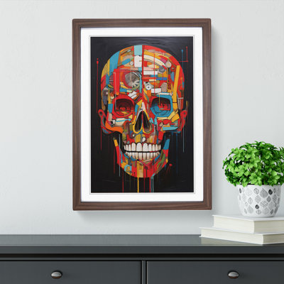 Skull Dadaism Art - Framed Print