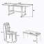 Ensemble de table de salle à manger extensible 6 pièces avec rallonge amovible, table de cuisine avec chaise d'appoint rembourrée et un banc-1179097706