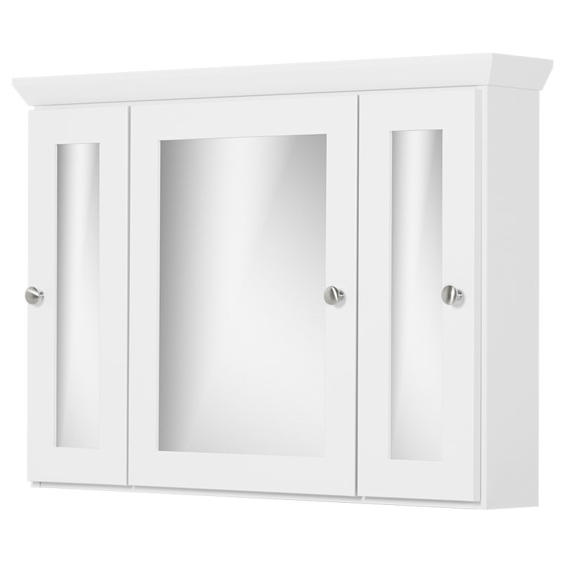 Armoire à pharmacie à fixation murale Simplicity, Blanc satiné, H 27 po x l 36 po x P 6,5 po