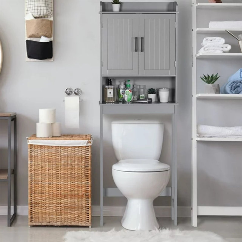 Rangement au-dessus de la toilette Naeshawn, Gris
