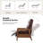 Gladys Mid-Century Modern Genuine Leather Pushback Recliner-129457400