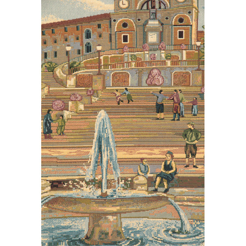 Italian Loom Woven Cotton Blend Wall Hanging, 12" H x 19" W