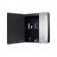 Surface de l'armoire à pharmacie 30X26 pouces à DEL noir, désembueur, antibuée, lumières à intensité variable
