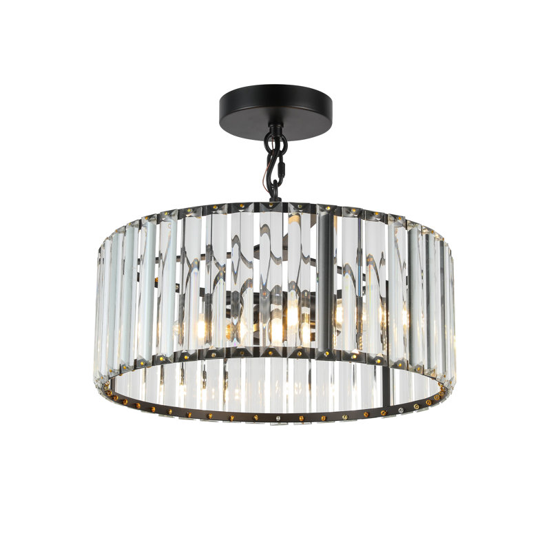 Plafonnier semi-encastré en cristal Taunton