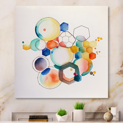 Décoration murale multicolore circulaire abstraite IV - métal moderne