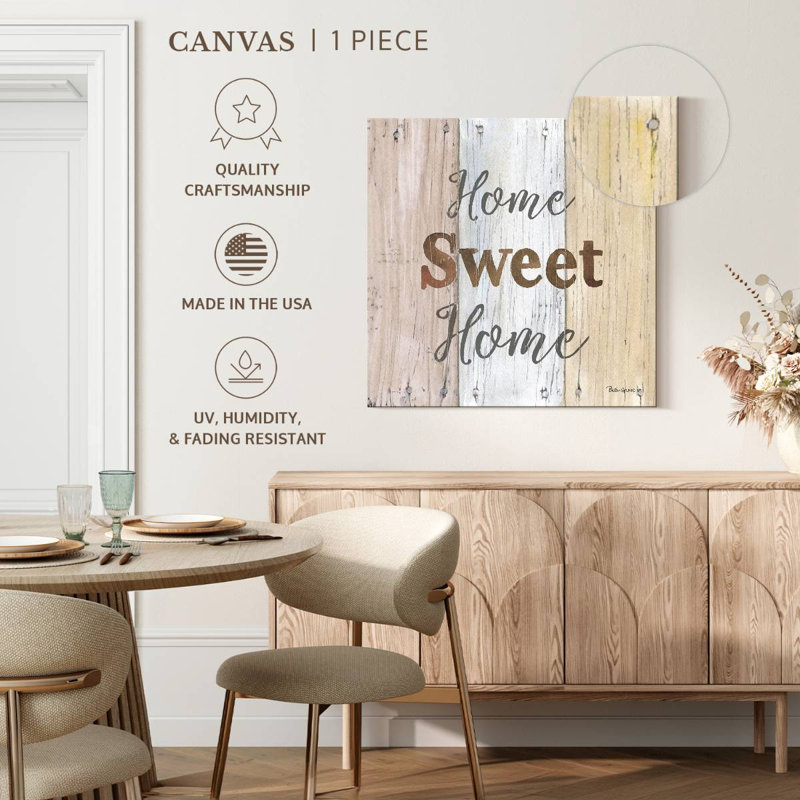 Plaque murale Kema Farmhouse Home Sweet Home, H 16 po x l 16 po