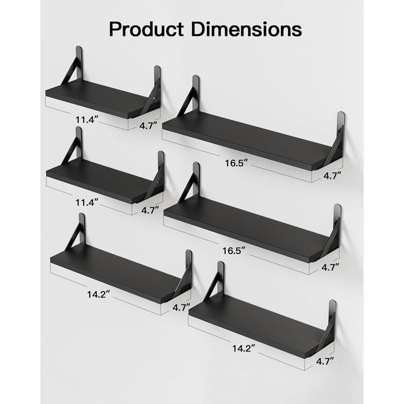 Floating Shelf, Black