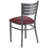 Elkton Silver Slat Back Metal Restaurant Chair-2034333299