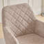 Modern Upholstered Dining Chairs With Arms, Linen Fabric Accent Chairs With Diamond Quilted Back And Wood Legs-781496073-781528469