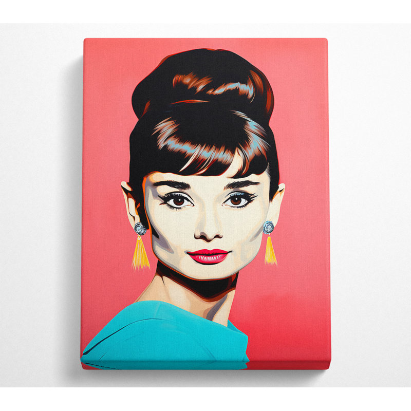Audrey Hepburn Euphoria - Wrapped Canvas Print, 142.2cm H x 101.6cm W x 10cm D