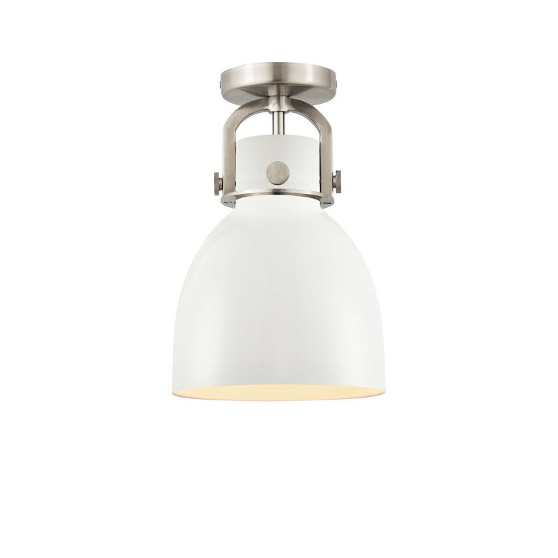 Plafonnier encastré 8 lumières Newton, Nickel satiné